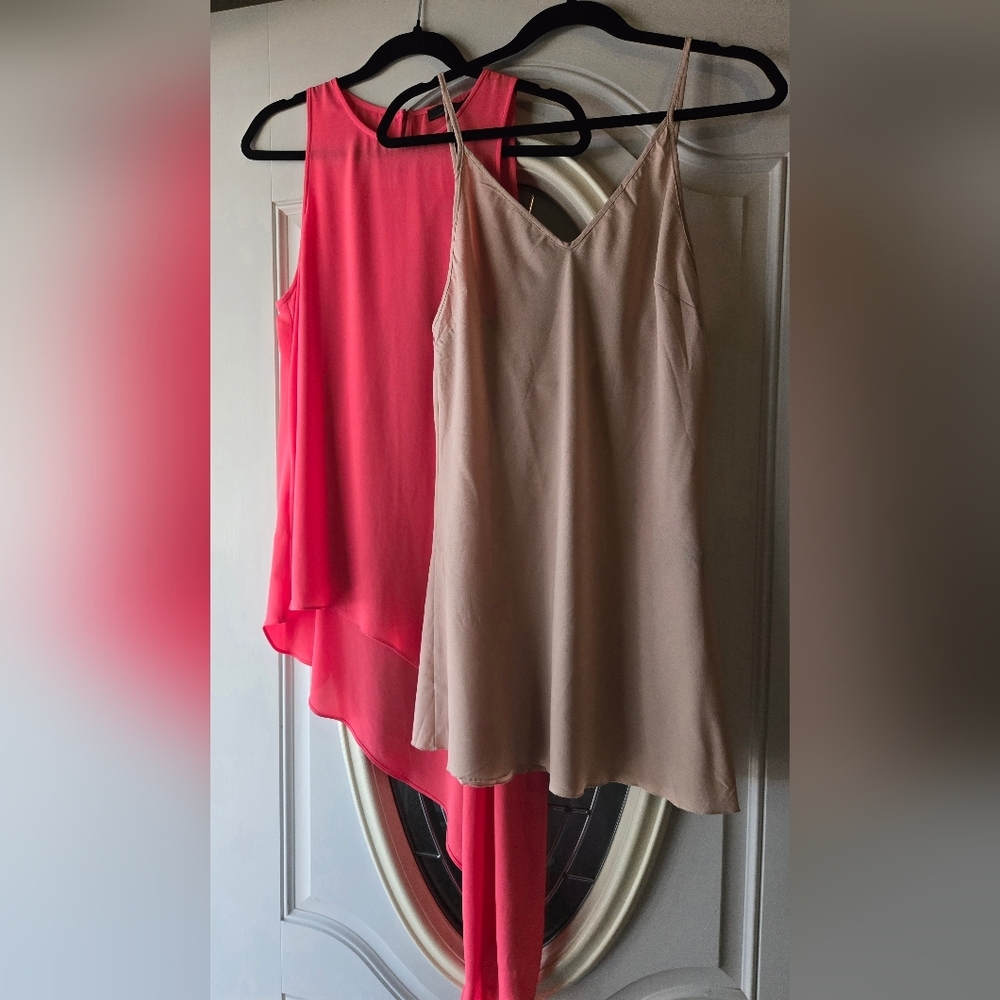 UNIF & BCBG Y2K Fun Sheer Lightweight Strappy Tops -‎ Bundle(2) Medium& Large